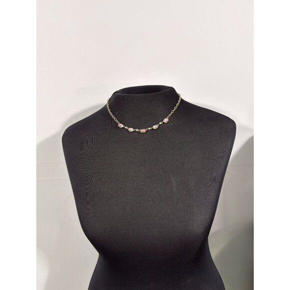 Lauren Conrad Jewelry - Lauren Conrad Gold-Tone Necklace With Pink & Clear Gemstone Accents